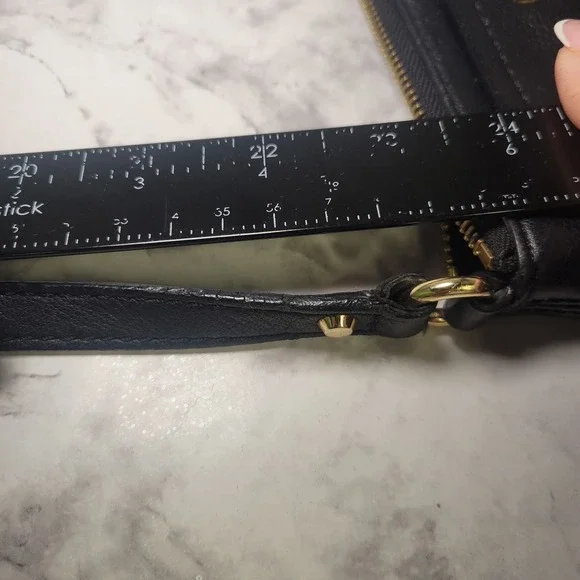 Michael Kors Cross Body Bag Purse Black Logo Zippered Pockets‎ Studded - Picture 14 of 14